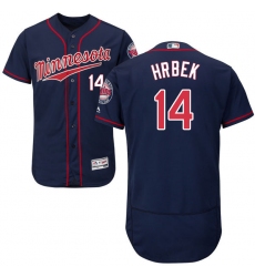 Men's Majestic Minnesota Twins #14 Kent Hrbek Authentic Navy Blue Alternate Flex Base Authentic Collection MLB Jersey