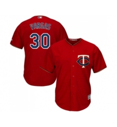 Men's Minnesota Twins #30 Kennys Vargas Replica Scarlet Alternate Cool Base Baseball Jersey
