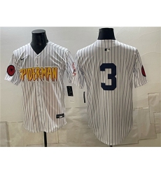 Men's New York Yankees X Spider-Man #3 Babe Ruth White Limited Stitched Baseball Jersey