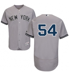 Men's Majestic New York Yankees #54 Aroldis Chapman Grey Road Flex Base Authentic Collection MLB Jersey