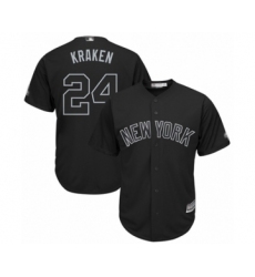 Men's New York Yankees #24 Gary Sanchez  Kraken  Authentic Black 2019 Players Weekend Baseball Jersey
