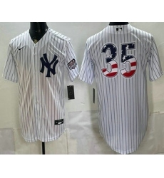 Men's New York Yankees #35 Cody Bellinger White 2026 USA 250 Fourth of July Home Stadium Stitched Jersey