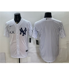 Men's New York Yankees x KAWS White Stadium Stitched Baseball Jersey