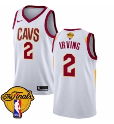 Men's Nike Cleveland Cavaliers #2 Kyrie Irving Swingman White 2018 NBA Finals Bound NBA Jersey - Association Edition