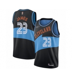 Women's Cleveland Cavaliers #23 LeBron James Swingman Black Hardwood Classics Finished Basketball Jersey