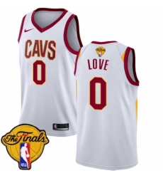 Women's Nike Cleveland Cavaliers #0 Kevin Love Swingman White 2018 NBA Finals Bound NBA Jersey - Association Edition