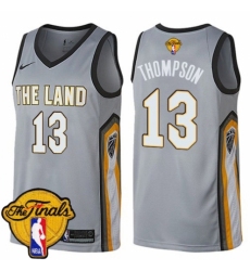 Youth Nike Cleveland Cavaliers #13 Tristan Thompson Swingman Gray 2018 NBA Finals Bound NBA Jersey - City Edition