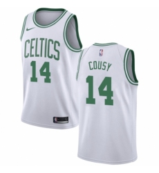 Men's Nike Boston Celtics #14 Bob Cousy Swingman White NBA Jersey - Association Edition