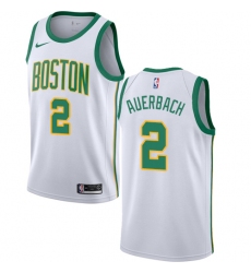 Youth Nike Boston Celtics #2 Red Auerbach Swingman White NBA Jersey - City Edition