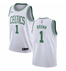 Youth Nike Boston Celtics #1 Walter Brown Authentic White NBA Jersey - Association Edition