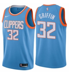 Women's Nike Los Angeles Clippers #32 Blake Griffin Swingman Blue NBA Jersey - City Edition