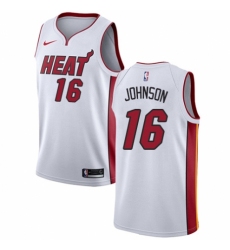 Women's Nike Miami Heat #16 James Johnson Authentic NBA Jersey - Association Edition