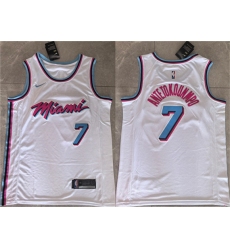 Men's Miami Heat #7 Giannis Antetokounmpo White 2026 Stitched Basketball Jersey