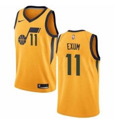 Men's Nike Utah Jazz #11 Dante Exum Authentic Gold NBA Jersey Statement Edition