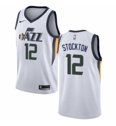 Men's Nike Utah Jazz #12 John Stockton Swingman NBA Jersey - Association Edition