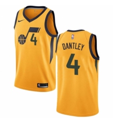 Men's Nike Utah Jazz #4 Adrian Dantley Swingman Gold NBA Jersey Statement Edition