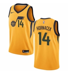 Youth Nike Utah Jazz #14 Jeff Hornacek Swingman Gold NBA Jersey Statement Edition