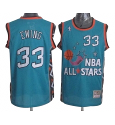 Men's Mitchell and Ness New York Knicks #33 Patrick Ewing Swingman Light Blue 1996 All Star Throwback NBA Jersey