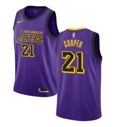 Youth Nike Los Angeles Lakers #21 Michael Cooper Swingman Purple NBA Jersey - City Edition