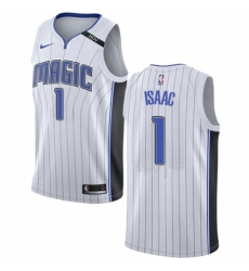 Women's Nike Orlando Magic #1 Jonathan Isaac Swingman NBA Jersey - Association Edition
