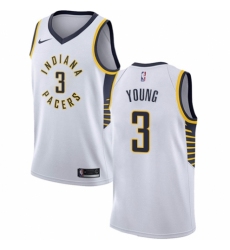 Women's Nike Indiana Pacers #3 Joe Young Authentic White NBA Jersey - Association Edition