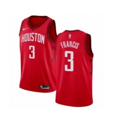 Men's Nike Houston Rockets #3 Steve Francis Red Swingman Jersey - Earned Edition