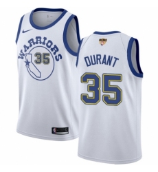 Men's Nike Golden State Warriors #35 Kevin Durant Swingman White Hardwood Classics 2018 NBA Finals Bound NBA Jersey