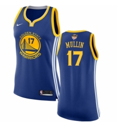 Women's Nike Golden State Warriors #17 Chris Mullin Authentic Royal Blue Road 2018 NBA Finals Bound NBA Jersey - Icon Edition