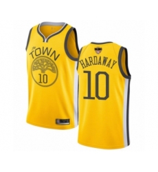 Women's Golden State Warriors #10 Tim Hardaway Yellow Swingman 2019 Basketball Finals Bound Jersey - Earned Edition