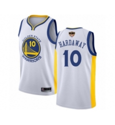 Youth Golden State Warriors #10 Tim Hardaway Swingman White 2019 Basketball Finals Bound Basketball Jersey - Association Edition