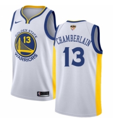 Youth Nike Golden State Warriors #13 Wilt Chamberlain Authentic White Home 2018 NBA Finals Bound NBA Jersey - Association Edition