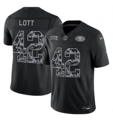 Men's San Francisco 49ers #42 Ronnie Lott Black 2026 F.U.S.E. Salute to Service Limited Stitched Football Jersey