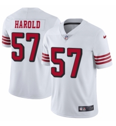 Youth Nike San Francisco 49ers #57 Eli Harold Limited White Rush Vapor Untouchable NFL Jersey