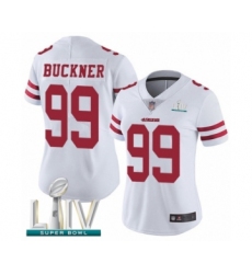 Women's San Francisco 49ers #99 DeForest Buckner White Vapor Untouchable Limited Player Super Bowl LIV Bound Football Jersey