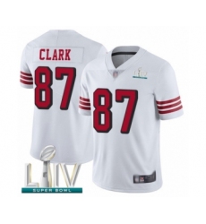 Men's San Francisco 49ers #87 Dwight Clark Limited White Rush Vapor Untouchable Super Bowl LIV Bound Football Jersey