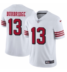 Men's Nike San Francisco 49ers #13 Aaron Burbridge Limited White Rush Vapor Untouchable NFL Jersey Men's Nike San Francisco 49ers #13 Aaron Burbridge Limited White Rush Vapor Untouchable NFL Jersey