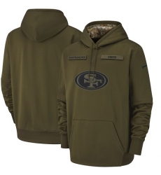 Men'sSan Francisco 49ers Nike Olive Salute to Service Sideline Therma Performance Pullover Hoodie