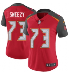 Women's Nike Tampa Bay Buccaneers #73 J. R. Sweezy Elite Red Team Color NFL Jersey
