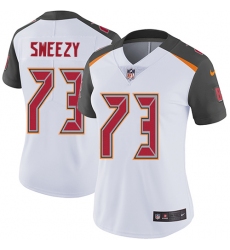 Women's Nike Tampa Bay Buccaneers #73 J. R. Sweezy White Vapor Untouchable Limited Player NFL Jersey