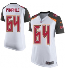 Women's Nike Tampa Bay Buccaneers #64 Kevin Pamphile Game White NFL Jersey