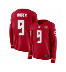 Women's Nike Tampa Bay Buccaneers #9 Bryan Anger Limited Red Therma Long Sleeve NFL Jersey