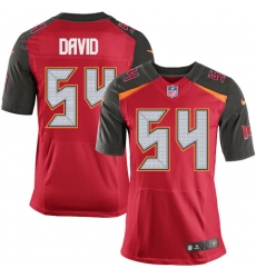 Men's Nike Tampa Bay Buccaneers #54 Lavonte David Elite Red Team Color NFL Jersey