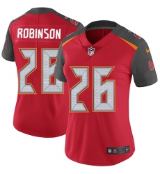 Women's Nike Tampa Bay Buccaneers #26 Josh Robinson Red Team Color Vapor Untouchable Limited Player NFL Jersey