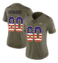 Women's Nike Tampa Bay Buccaneers #80 O. J. Howard Limited Olive/USA Flag 2017 Salute to Service NFL Jersey