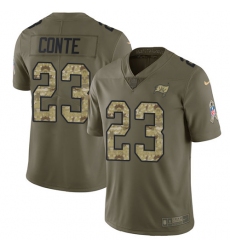 Men's Nike Tampa Bay Buccaneers #23 Chris Conte Limited Olive/Camo 2017 Salute to Service NFL Jersey