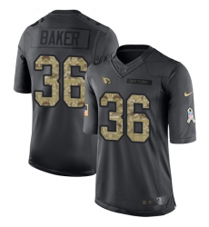 Men's Nike Arizona Cardinals #36 Budda Baker Limited Black 2016 Salute to Service NFL Jersey Men's Nike Arizona Cardinals #36 Budda Baker Limited Black 2016 Salute to Service NFL Jersey