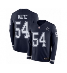 Men's Nike Dallas Cowboys #54 Randy White Limited Navy Blue Therma Long Sleeve NFL Jersey