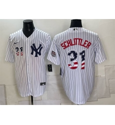Men's New York Yankees #31 Cam Schlittler White 2026 All-Star Edition Stars & Stripes Stadium Pick-A-Player Stitched Baseball Jersey