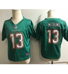 Toddler Miami Dolphins #13 Dan Marino Aqua Green Alternate Stitched NFL Nike Game Jersey