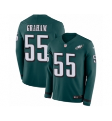 Men's Nike Philadelphia Eagles #55 Brandon Graham Limited Green Therma Long Sleeve NFL Jersey
